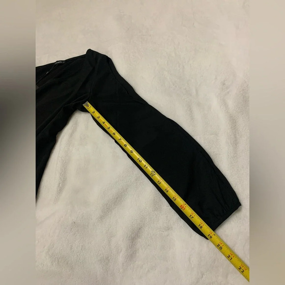 Just Fashion Now Long Sleeve Short Black Dress Cold Shoulder Size S NWT - Picture 10 of 11